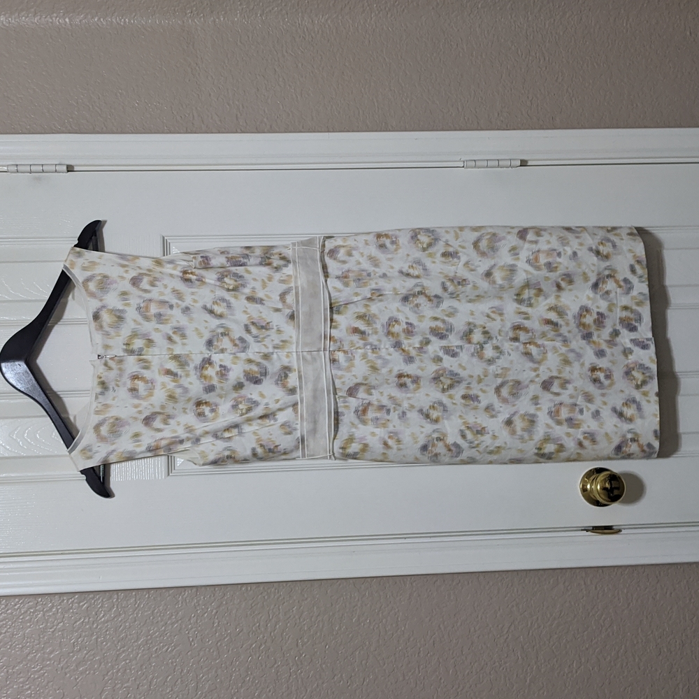 Ann Taylor Linen Blend White Print Dress Size 4 NWT - Picture 5 of 9